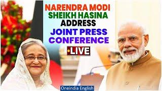 LIVE: PM Narendra Modi & Bangladesh PM Sheikh Hasina Jointly Address the Media at Hyderabad House