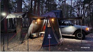 Relax Camping by the River with ikamper Mini 3.0 and Annex plus [ Relaxing cozy Annex shelter, ASMR]