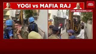 Bulldozers Roll On Streets Of Prayagraj | Illegal Construction Of Killer Atique's Aide To Be Razed