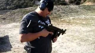 Steve shooting full auto for the first time (MP5 PDW)