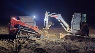 Building a house pad in the middle of NOWHERE with our Bobcat E40 and Kubota SVL 75-3