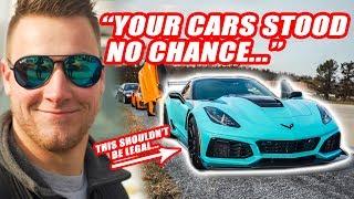 *SUPERCAR SLAYER* STREETSPEED717 1000HP ZR1 CORVETTE DESTROYS OUR PORSCHE GT2RS & MCLAREN 720S!