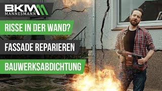 FASSADE REPARIEREN | Risse in der Wand aussen und innen sanieren | Setzungsrisse BKM.MANNESMANN