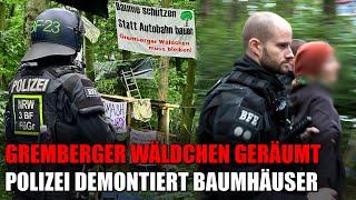 Spezialkräfte räumen Baumhäuser im Gremberger Wäldchen - Großeinsatz in Köln-Gremberg | 03.07.2024