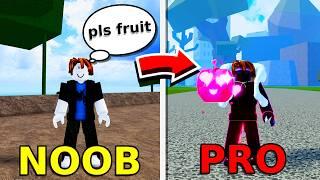 NOOB To PRO in Blox Fruits as a Fruit Beggar