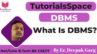 1.1- What Is Data Base Management System- DBMS Tutorials | dbms for gate 2022 | DBMS full course