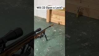 Attempting to Open a Lock With a Rifle