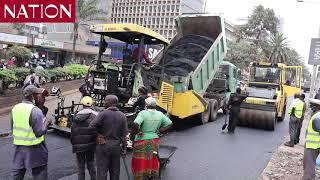 NMS showcases the Re-Carpeting of Nairobi CBD roads