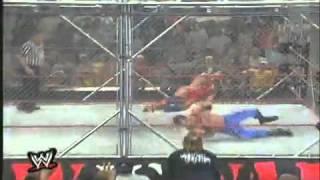 WWE Classic Clips - Kurt Angles Moonsault Off Of A Steel Cage