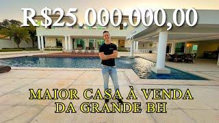 R$25.000.000,00 - Maior casa à venda da grande Belo Horizonte