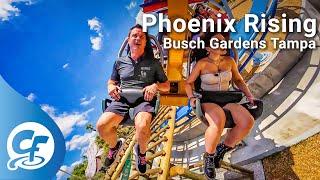 Phoenix Rising front seat reverse ridercam on-ride 4K POV Busch Gardens Tampa