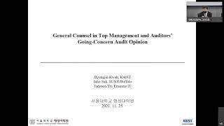 [지속가능회계재정세미나] General counsel in top management and auditors’ going-concern audit opinion_곽병진 교수님