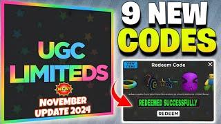 FRESH UPD! UGC LIMITED CODES 2024 || *NOVEMBER 2024* UPDATE || CODES FOR ROBLOX UGC LIMITED