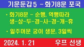 기문둔갑 5강, 8문 포국법, 화기 8문 포국법, 우프 선생, 2024년 1월 21일, 일요일