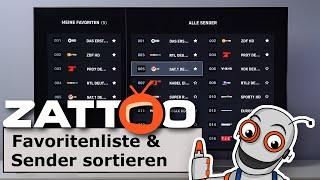 Zattoo: Sender sortieren & Favoritenliste erstellen