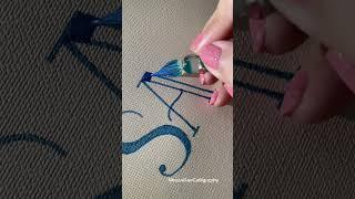 Unique Gift  Lettering with glass pen #short #nhuandaocalligraphy #handlettering #glasspen