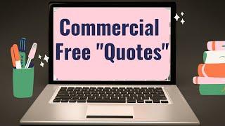 How To Find Quotes Free For Commercial Use