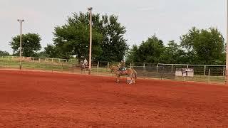 Paisley and ChicaLinda do an exhibition (practice run) to correct a sloppy second barrel issue