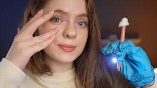 ASMR Fast & Aggressive Cranial Nerve Exam BUT With Your Eyes CLOSED!  Medical Doctor Roleplay