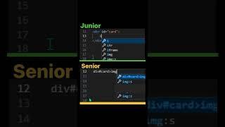 Junior Vs Senior Frontend developer  #programming#javascript#html#coding #css#html5#webdevelopment