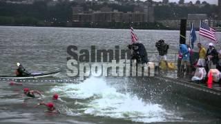 SPORTFILM 10033T SWIMMERS DIVE INTO HUDSON IN NYC TRIATHLON AND SWM