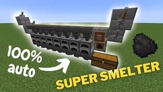 Four automatique ! [TUTO] Super smelter [1.9/1.20] Minecraft