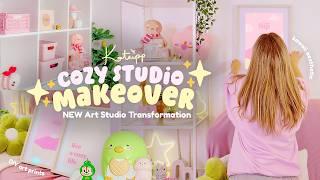 Transforming My New Art Studio  Cozy Studio Makeover | STUDIO VLOG