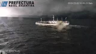 Prefectura detuvo las acciones de pesca ilegal de un buque chino en la Zona Económica Exclusiva