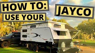 HOW TO: Use your Jayco Caravan - Toilet, Hot Water, Water Tank, Fridge, Electrical, Awning & Pop-top