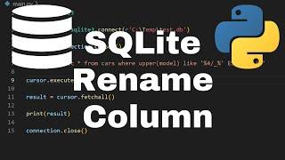 How to Rename a Column in SQLite - SQLite Tutorial