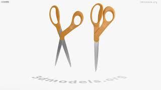 Right Hand Office Scissors 3D model by 3DModels.org