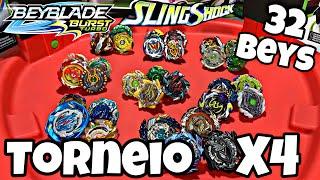 TORNEIO 32 BEYBLADES TURBO SLINGSHOCK X4 NA MASTER ARENA PETER PLAY