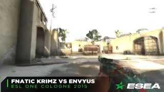 Best CS: GO Sprayer? Fnatic Krimz vs EnVyUs Stunning AK-47 Recoil Control (ESL One Cologne)