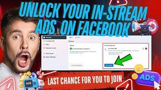 Unlock In-Stream Ads Monetization Tools |How to Enable "In-Stream Ads" On Facebook 2024(New Update)