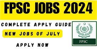 FPSC, How to apply online, Inspector Jobs, AHP Specialist, Medical Officer Jobs Fpsc Sst jobs 2024