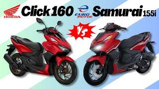 Honda Click 160 vs Euro Samurai 155i | Side by Side Comparison | Specs & Price | 2023 Philippines