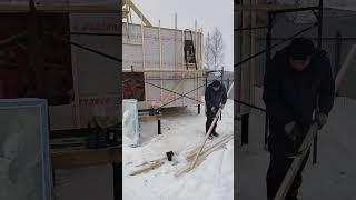 самое быстрое строительство каркасного дома!!! #diy #лайфхак #контент #handmade #тренды