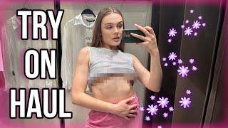 [4K] Transparent Try on Haul 2024 | Transparent Fabric clothes with Karen