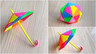 Origami Umbrella easy no glue / How to make paper Umbrella easy without glue