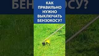 Как правильно нужно выключать бензокосу