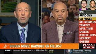 Pardon the Interruption | Michael Wilbon: Who made bigger move: Sam Darnold or Justin Fields?