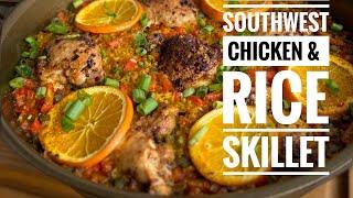 Grilled Southwest Chicken and Rice Skillet with @spiceworldinc Flavors