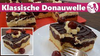 Klassische Donauwelche einfaches Rezept | Einfacher Blechkuchen mit Kirschen | Kuchen wie von Oma