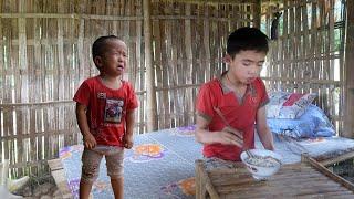 Orphaned boy - Wandering alone looking for food - Building a wooden bed in the shelter. (episode 58)