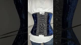 @glamorouscorset Lara corset in velvet #corset #waisttrainer #waisttraining #corsets #shorts