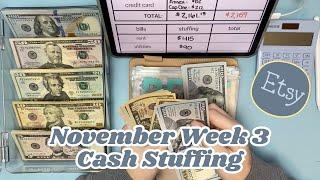 November Week 3 Cash Envelope Stuffing! || How Is It Almost Thanksgiving!?