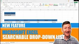 Brand New Microsoft Excel Feature - Searchable Drop-Down Lists