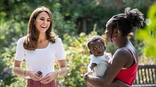 Duchess of Cambridge meets new mums and their babies in Battersea Park