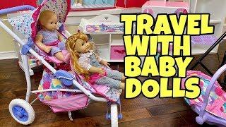 Travel with Baby Dolls - American Girl Dolls