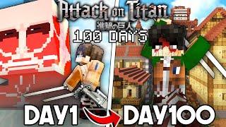 I Survived Minecraft Attack On Titan For 100 DAYS… This Is What Happened